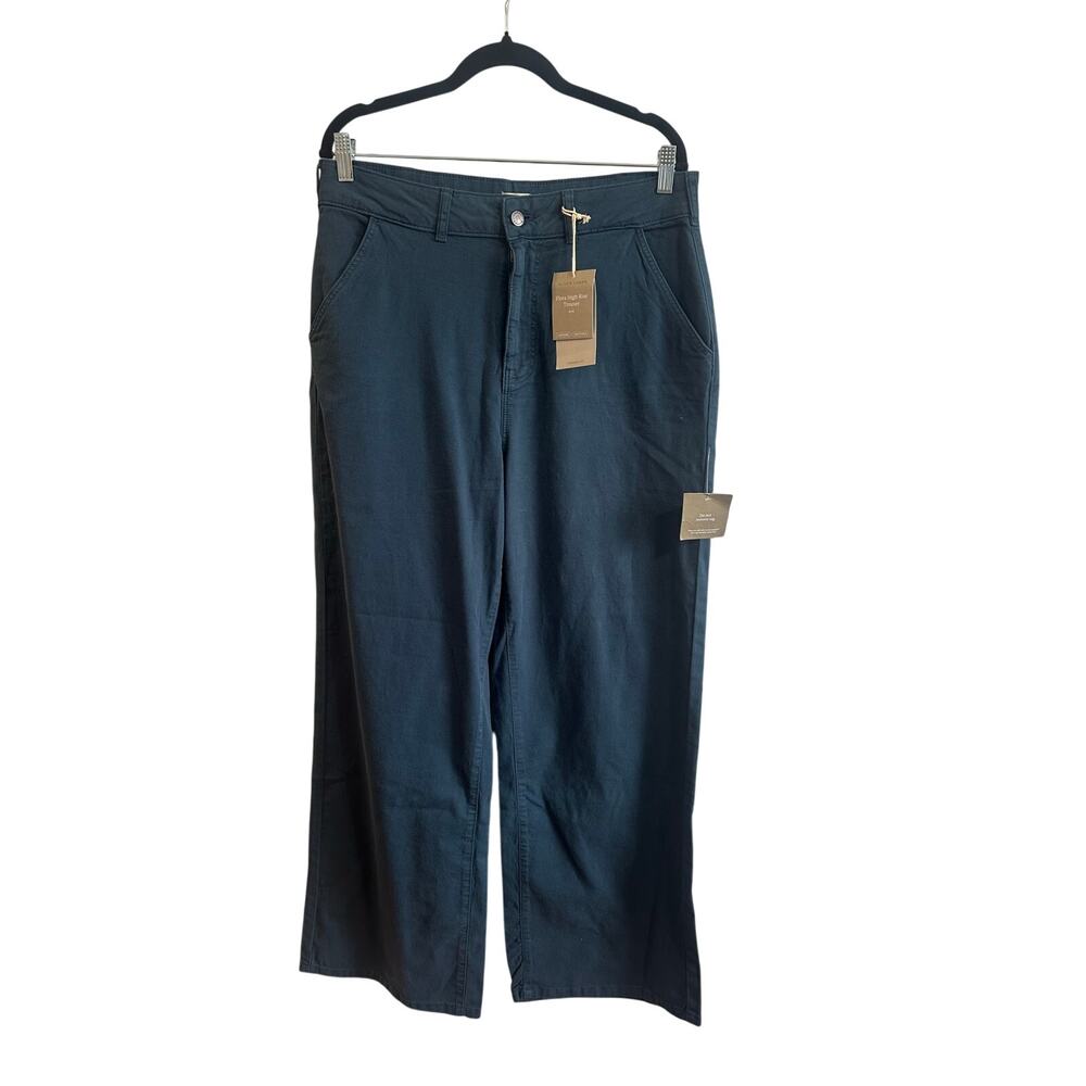 Oliver Logan NWT Flora High Rise Trouser Pants Blue Sz 14/32 Lightweight